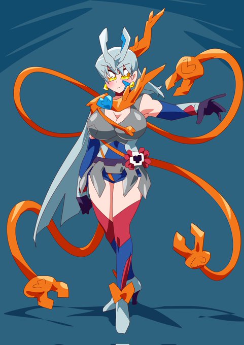 キュアオーバーデモンズ。複数のアームで色んなところを鷲掴みにする。 #キュアライダー #ライダー少女 