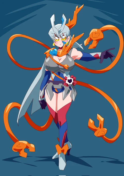 キュアオーバーデモンズ。複数のアームで色んなところを鷲掴みにする。 #キュアライダー #ライダー少女 