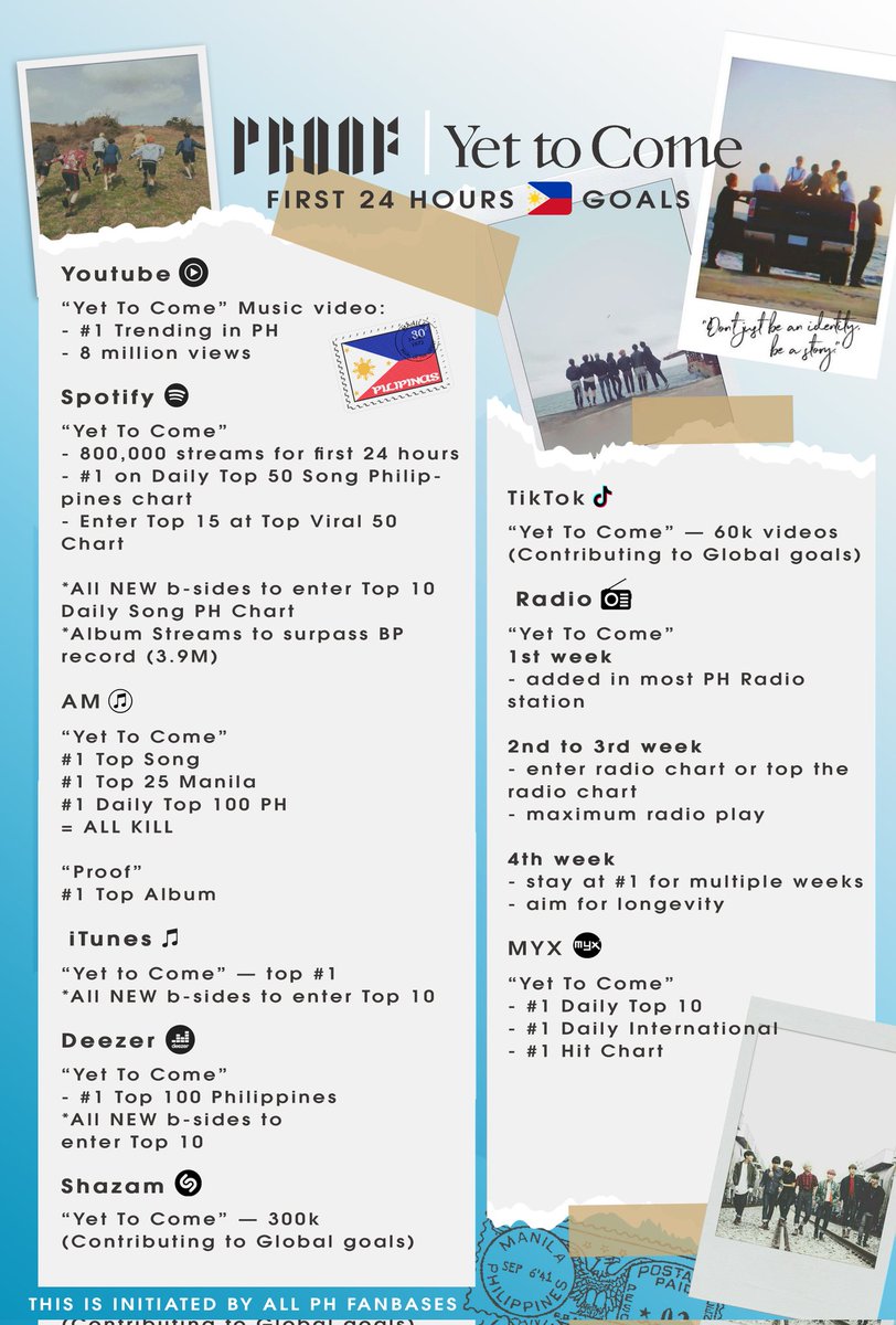 army_cavite's tweet photo. 🇵🇭 PH ARMY 

Prepare yourselves because the exciting part of a #BTS Comeback is Yet To Come 😎💜

Here are the long-awaited PH Goals for @BTS_twt's first 24 hours and first week of release of #YetToCome &amp; #BTS_Proof https://t.co/XiRSuyZNrA