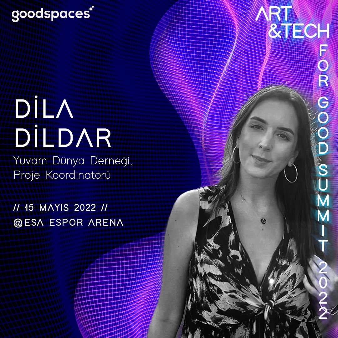 goodspacesista1's tweet photo. Dila Dildar, Evrim Hizaler, Kübra Güler Dağtekin, Oğuz Ergen, Resul Hüseyinzade, Zeynep Dilruba Taşdemir saat 16:45 - 17:00 arasında “İyilik ile Geleceğe İz Bırak” konusunu ele alacaklar. #goodsummit #atfgs22 https://t.co/IB5hy9eozZ