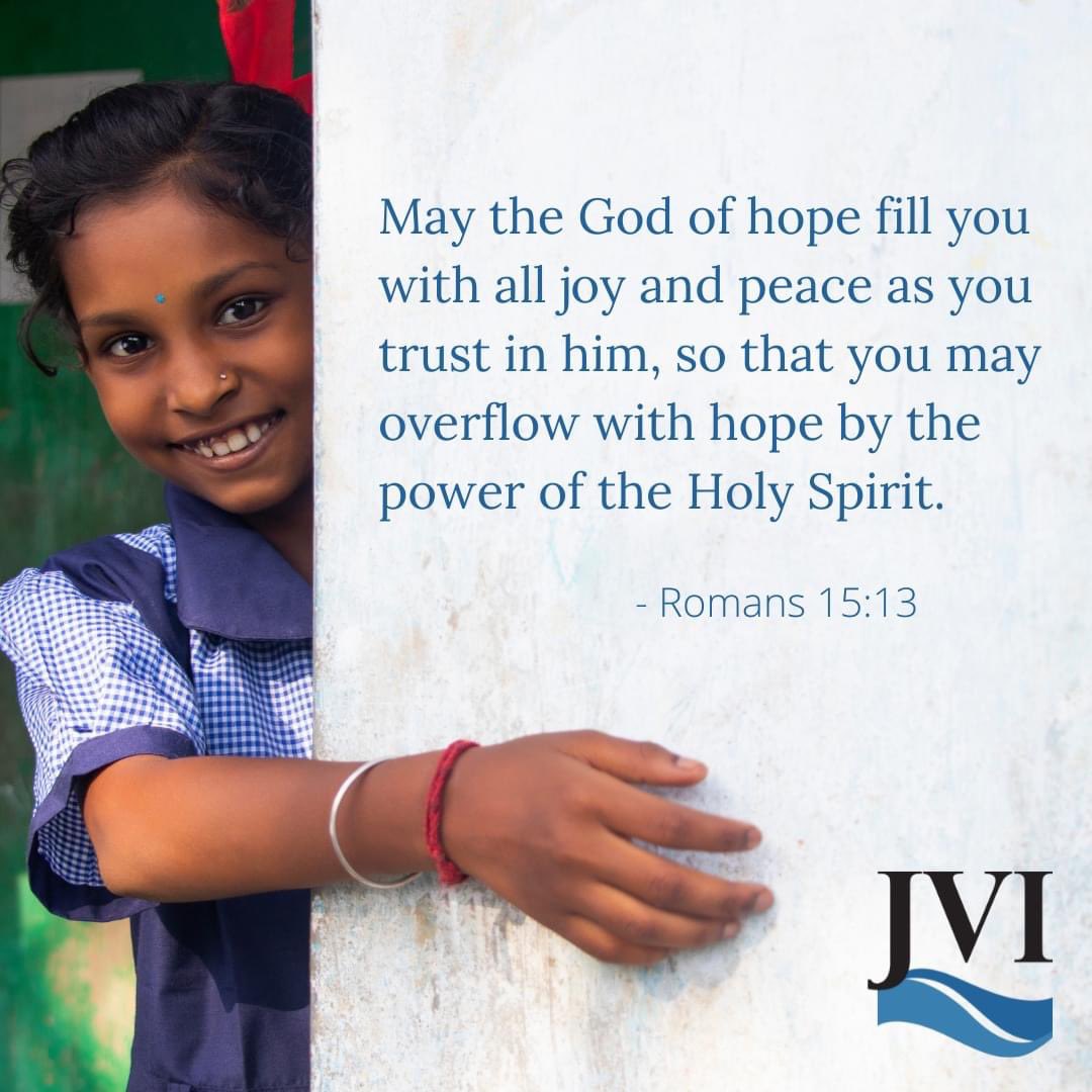 justiceventures's tweet photo. Happy Sunday friends of JVI! We hope you all have beautiful and restful Sunday. | "May the God of hope fill you with all joy and peace as you trust in him, so that you may overflow with hope by the power of the Holy Spirit." - Romans 15:13 https://t.co/5an90X0Q1S