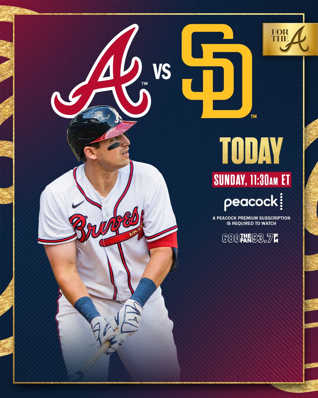 Atlanta Braves on Twitter: "☀️𝙎𝙪𝙣𝙙𝙖𝙮 𝙈𝙤𝙧𝙣𝙞𝙣𝙜  𝘽𝙖𝙨𝙚𝙗𝙖𝙡𝙡☀️ 📺 @peacockTV 📻 @680TheFan 🔗 https://t.co/KyIqz0hlE2  #ForTheA https://t.co/SA3eyTq7tB" / Twitter