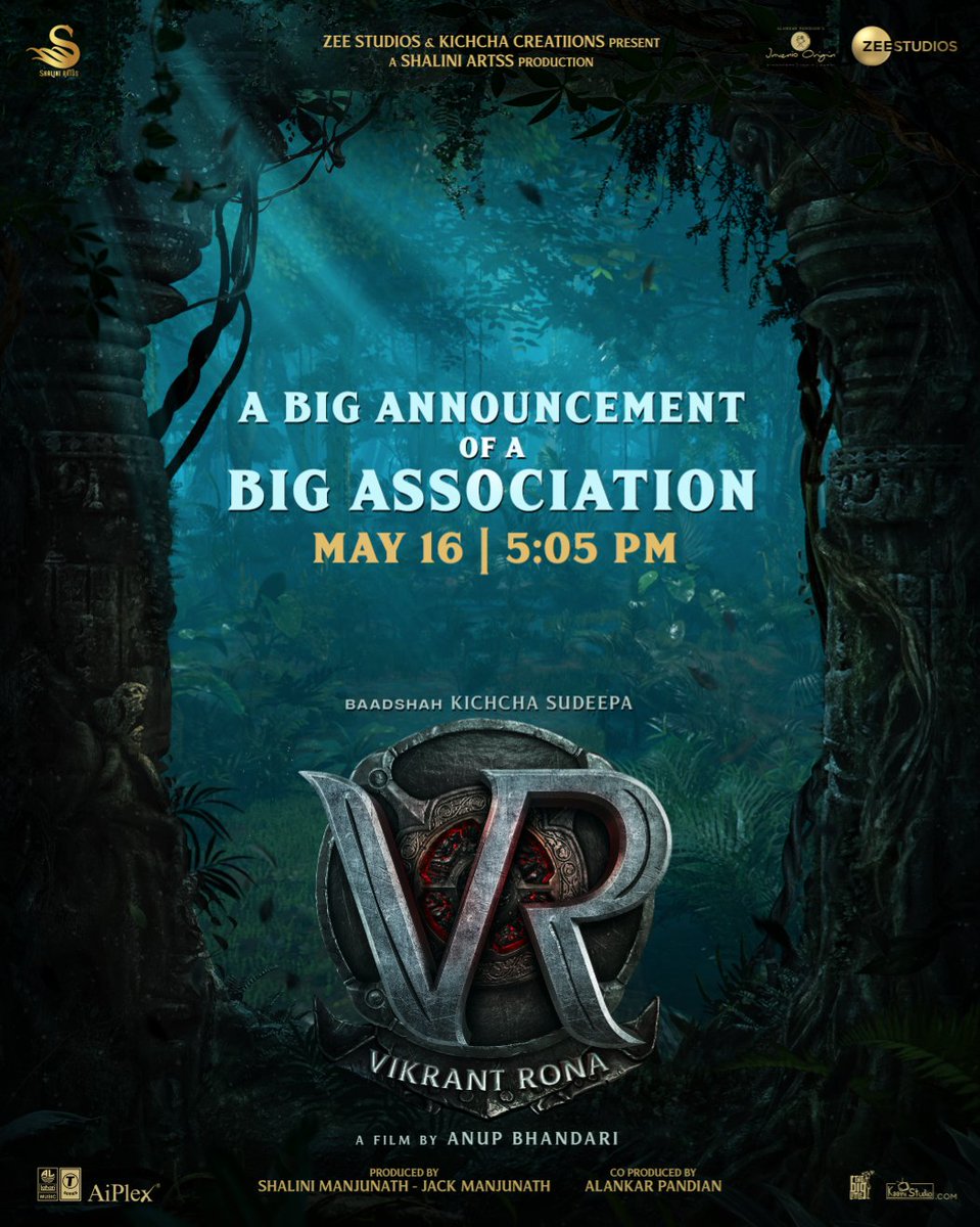 movielovers1021's tweet photo. A Big Announcement From The World of #VikrantRona on May 16 | 5:05pm 
#VikrantRonaJuly28 

@KicchaSudeep @anupsbhandari @JackManjunath  @shaliniartss @InvenioF @ZeeStudios_ 
#KichchaSudeep #VikrantRonaUpdate https://t.co/GLqD4G3UZR