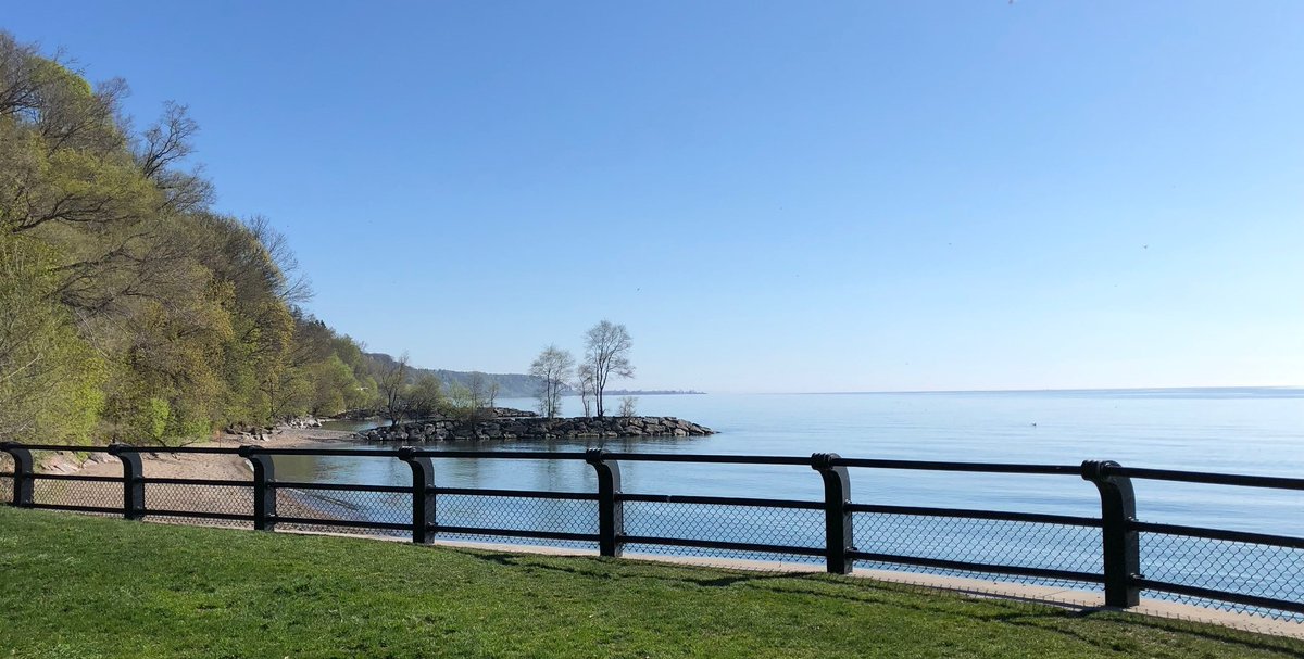 What a gorgeous weekend! Enjoying the view from the R.C. Harris Water Treatment Plant in Toronto where the Beaches end and the Scarborough Bluffs start in the distance.