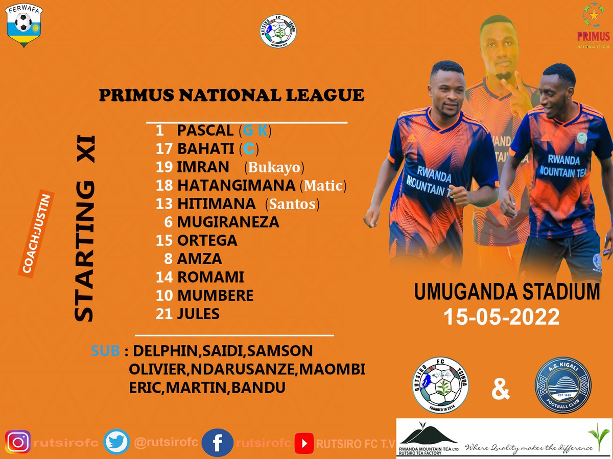 rutsirofc's tweet photo. THE LINE UP
#RUTASK
#RutsiroFcTSINDA https://t.co/S20I0zyBIL