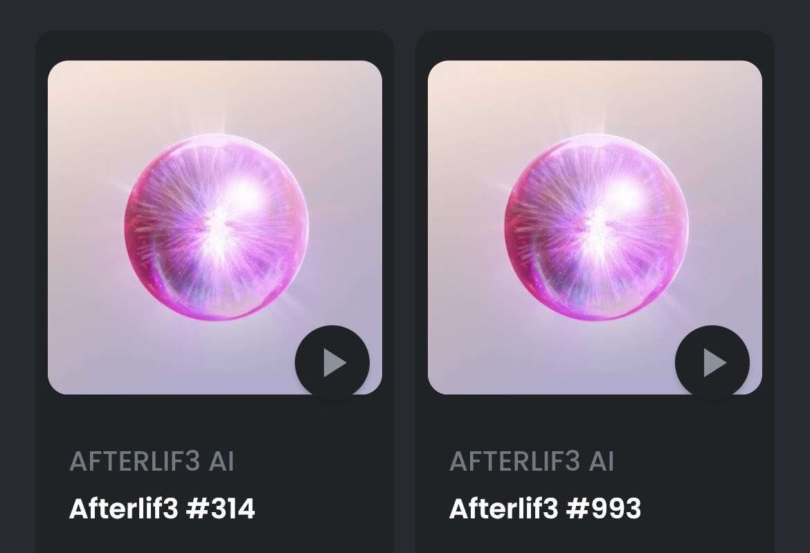Just minted the future:) im 3x eternal, cant wait for the app… good luck guys🙌 #afterlif3ai #afterlif3_AI