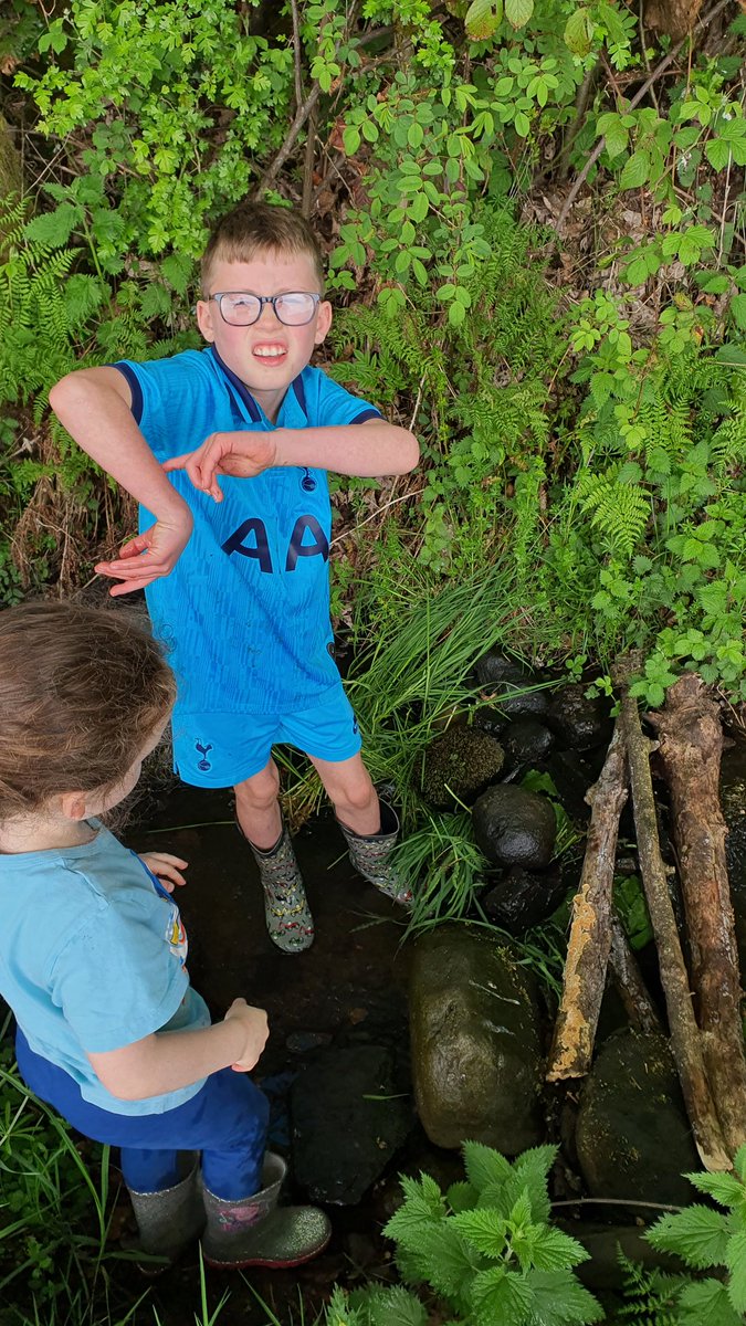 MSLightbowne's tweet photo. @MrsCrerar @MrsSigurdsson M &amp; E had fun learning about dams the practical way in our burn lol.  From second knuckle deep to half way up their forearm.  Lots of laughs had. https://t.co/s8FDF56dVT