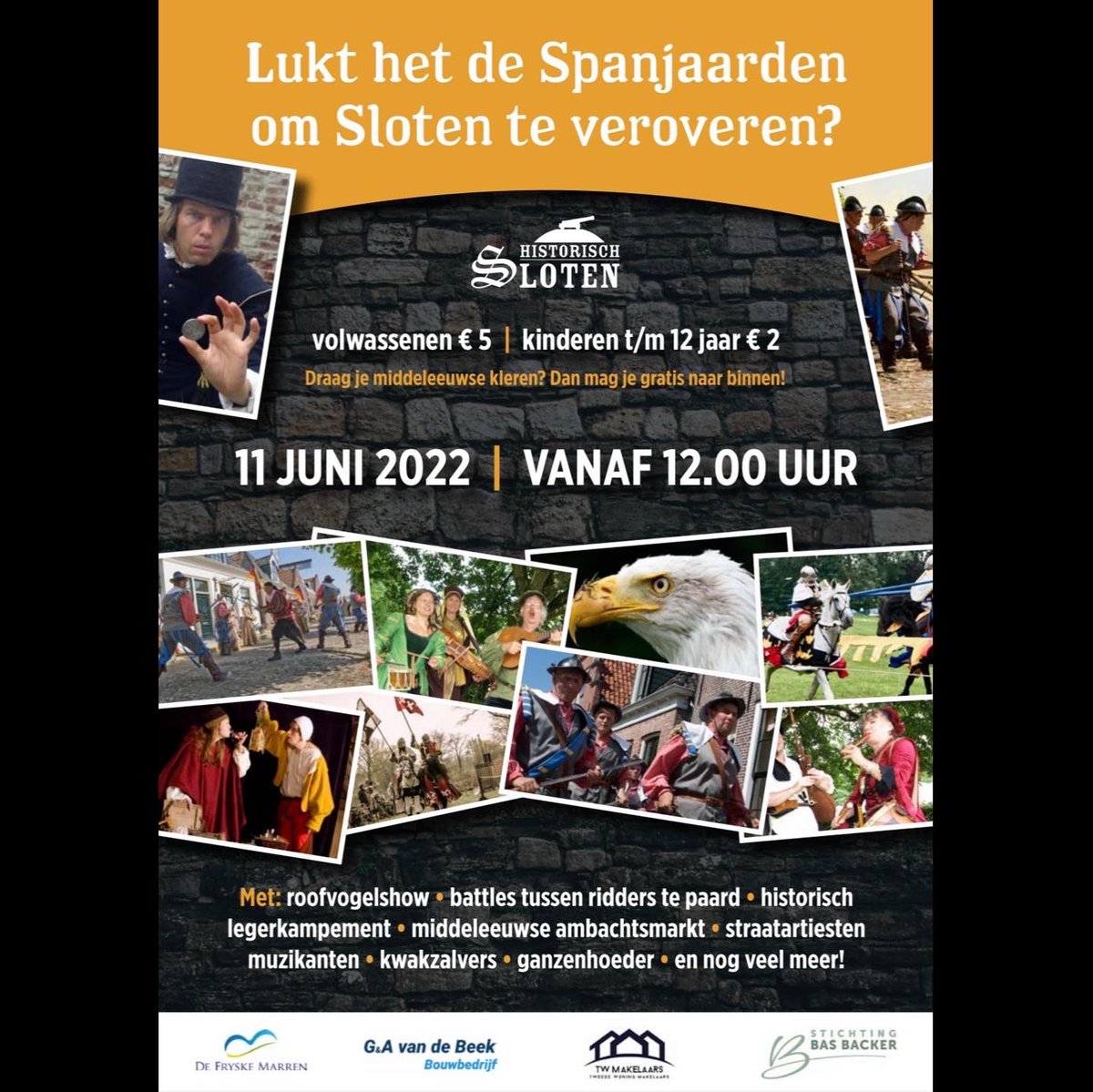 SlotenFriesland's tweet image. Zaterdag 11 juni aanstaande is het eindelijk weer zover: Het Historisch Kijkfeest in Sloten.  Echt leuk voor de hele familie!
historischsloten.nl