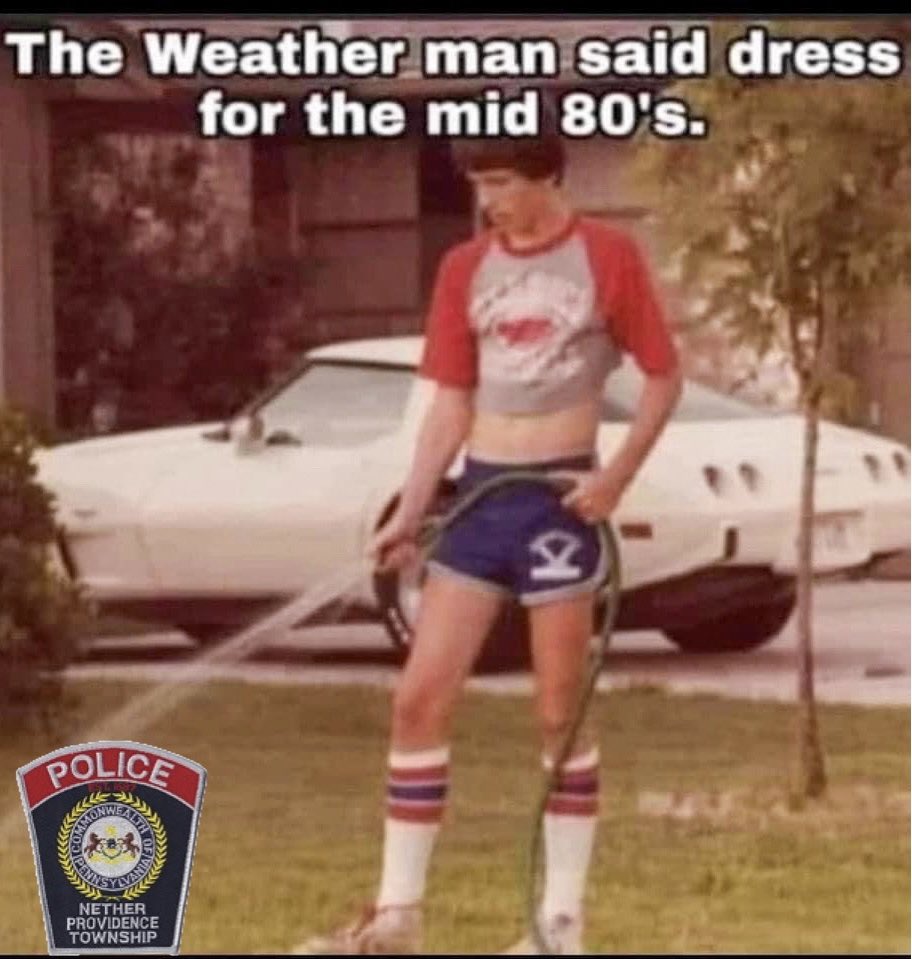 NetherProvPD's tweet photo. Good Morning NP👋! It’s going to be a warm one today. Let’s enjoy!
#NPPD
#backinthe80s https://t.co/opm9gC7w88