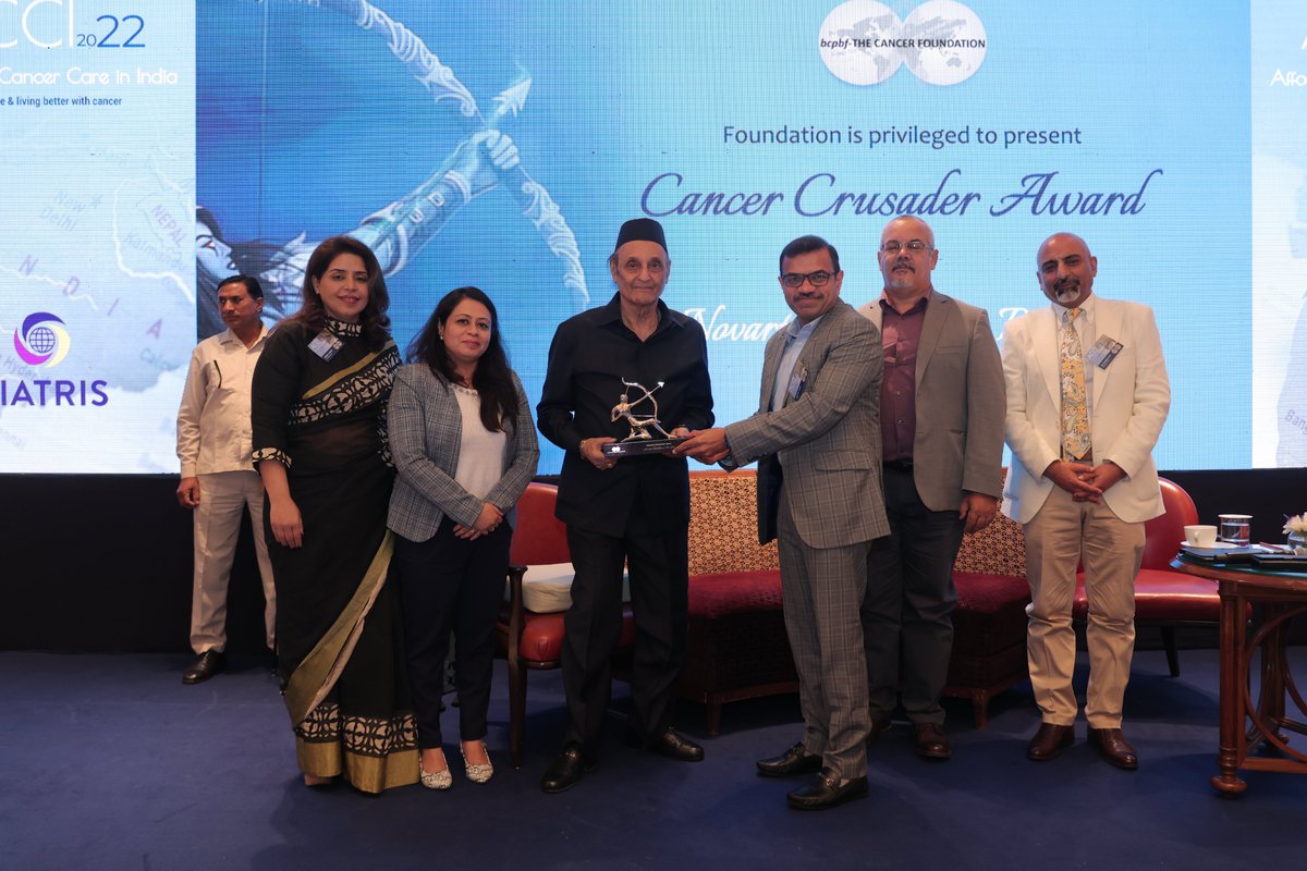 BCPBF_Cancer's tweet photo. Heartiest congratulations to the Novartis Healthcare Pvt Ltd for the prestigious ‘Cancer Crusader Award‘ at ACCI 2022 last evening at Oberoi’s #Delhi.
@NovartisIndia @saumil_mody @Novartis
#ACCI2022 #AyushmanBharat #LetsTalk #cancereducation https://t.co/9n4C2NlwKa