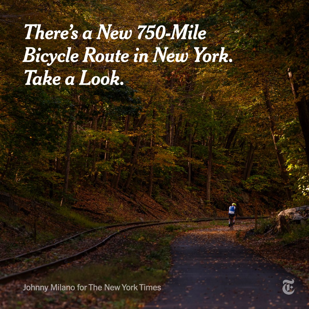 nytimes's tweet photo. The Empire State Trail is a sprawling route that connects Buffalo to Albany and New York City to the Canadian border. It's a showcase of New York State's history and natural beauty. Here's our interactive guide to the highlights. https://t.co/WkSheDoNfr https://t.co/DHL3BIRooB