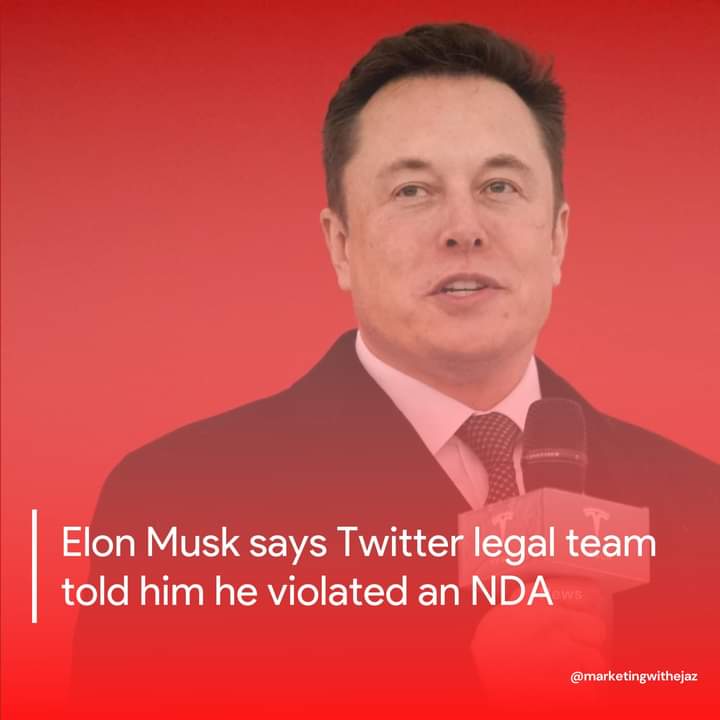 mktwithejaz's tweet image. Elon Musk on Saturday tweeted that Twitter&apos;s legal team accused him of violating a nondisclosure agreement by revealing that the sample size for the social media platform&apos;s checks on automated users was 100.

#elonmusk #ElonMuskTwitter