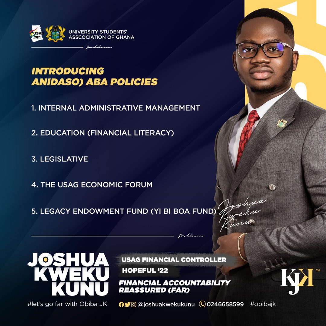 Joshuakunu_'s tweet photo. Fellow University Students, ladies and gentlemen, after long deliberations on our policy draft and taking into account your cherished views, these are the policies we have garnered to served the next USAG administration and beyond in the capacity of the financial controller. 1/2 https://t.co/xngG3frMz1