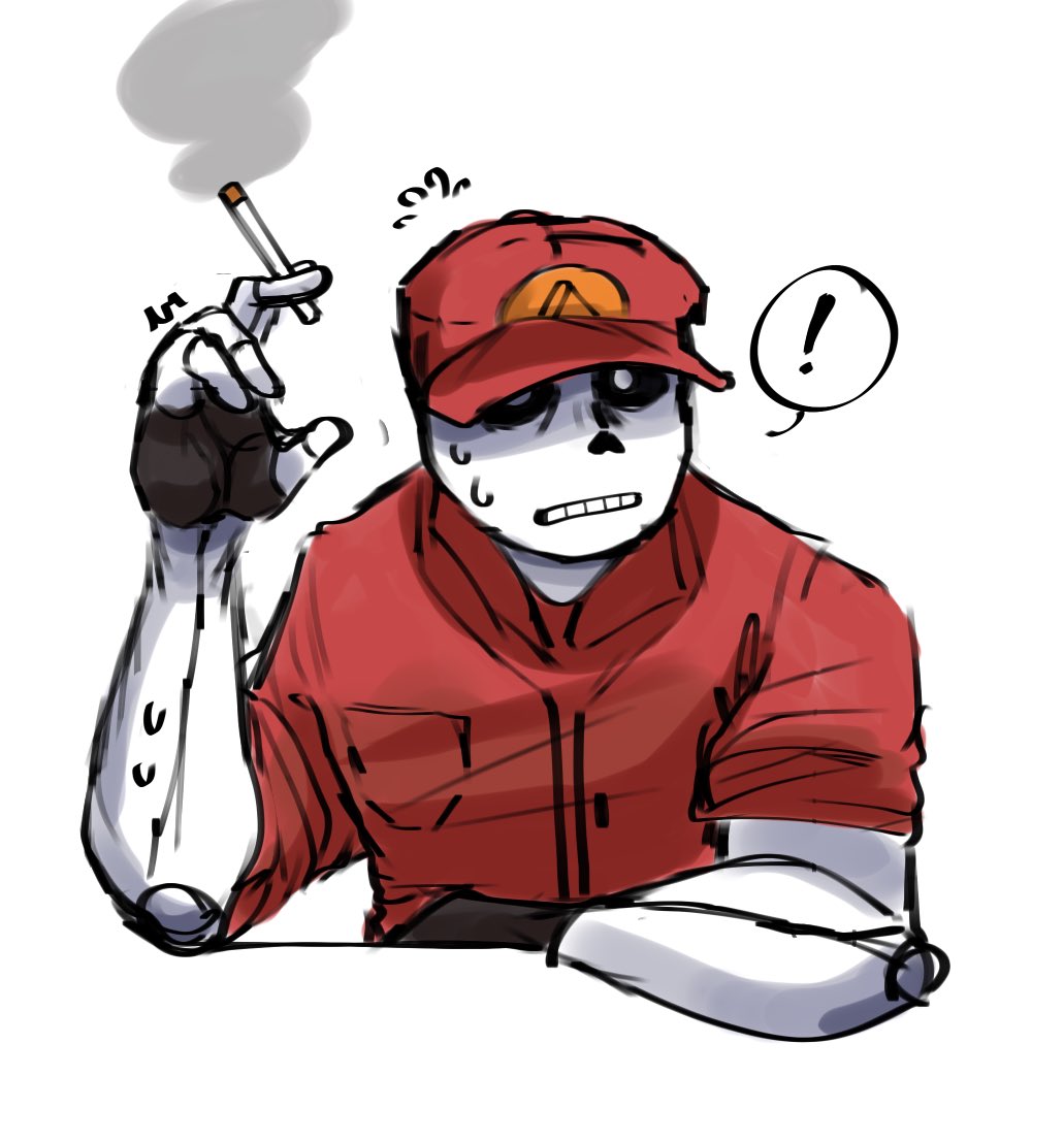 You caught him smoking Oc-delivery sans #sansoc #undertale
