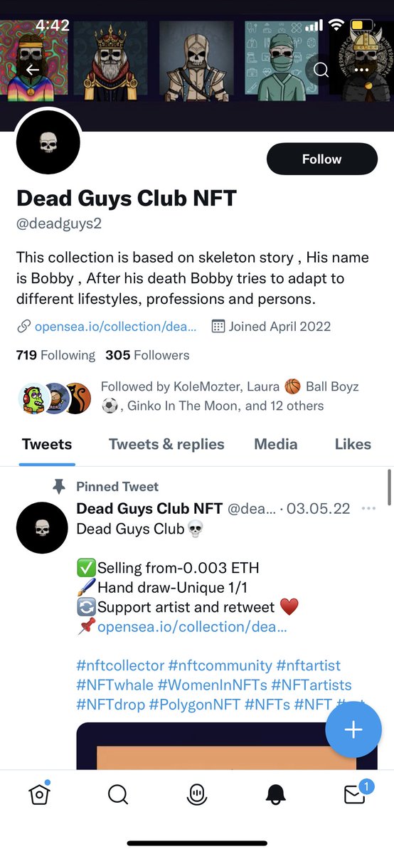 Our dear friends and owners , we have our projects fake accounts in twitter and opensea please everyone report it 

twitter-x.com/deadguys2?s=21…
opensea-opensea.io/collection/dea…

#NFTCommumity #nftcollector #NFTartist #NFTs