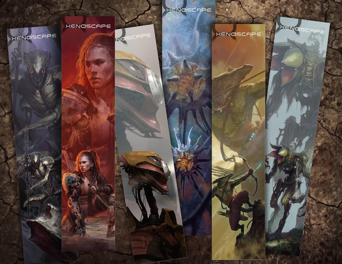 TinHat_Games's tweet photo. Per ogni copia di #xenoscape acquistata vi beccate uno di questi, un segnalibro con focus su una specie giocante!
Ci vediamo a @PLAYmodena, stand a29/b!
#roadtoplay #ttrpg #rpg #rpglife #gdr #scifi https://t.co/D9tePkoDuW