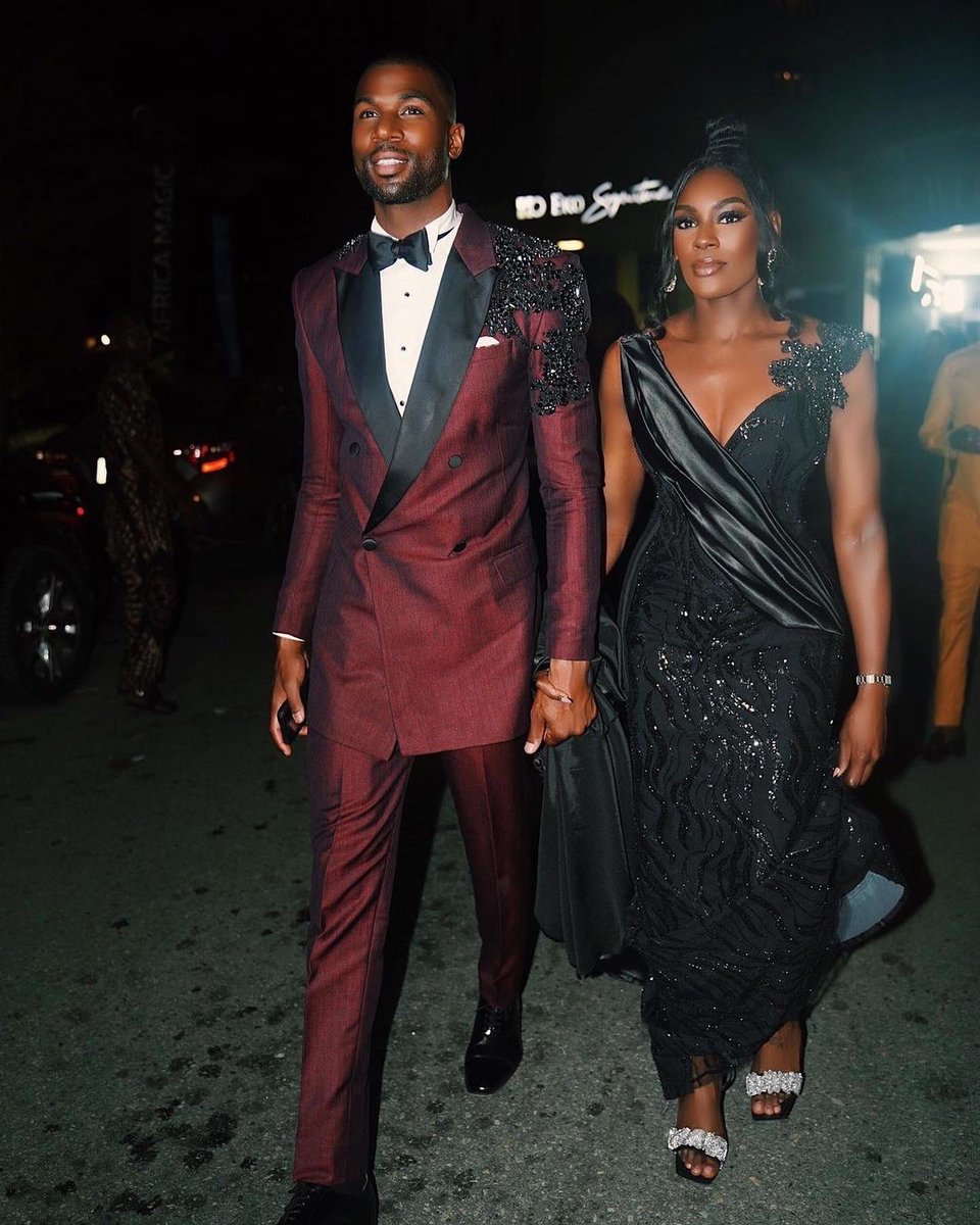 aireyys's tweet photo. We understood the assignment 🌹✨🏆

#theEdwards #mikeandperri #keepmywifesname #AMVCA #lagos #blacklove #AMVCA8 https://t.co/ylVDvnNob4