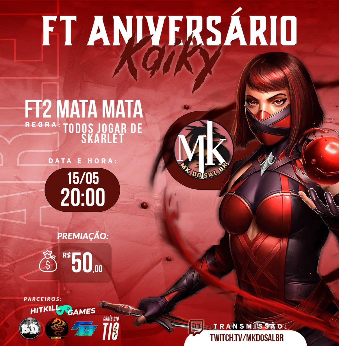 Necromante_Lili's tweet photo. É HOJE  @brasil_mk @Tioshin01 @fghousebr @LargadosM @beatdown_fgc @Hitkill_Games ... https://t.co/4FrFKqrrqm