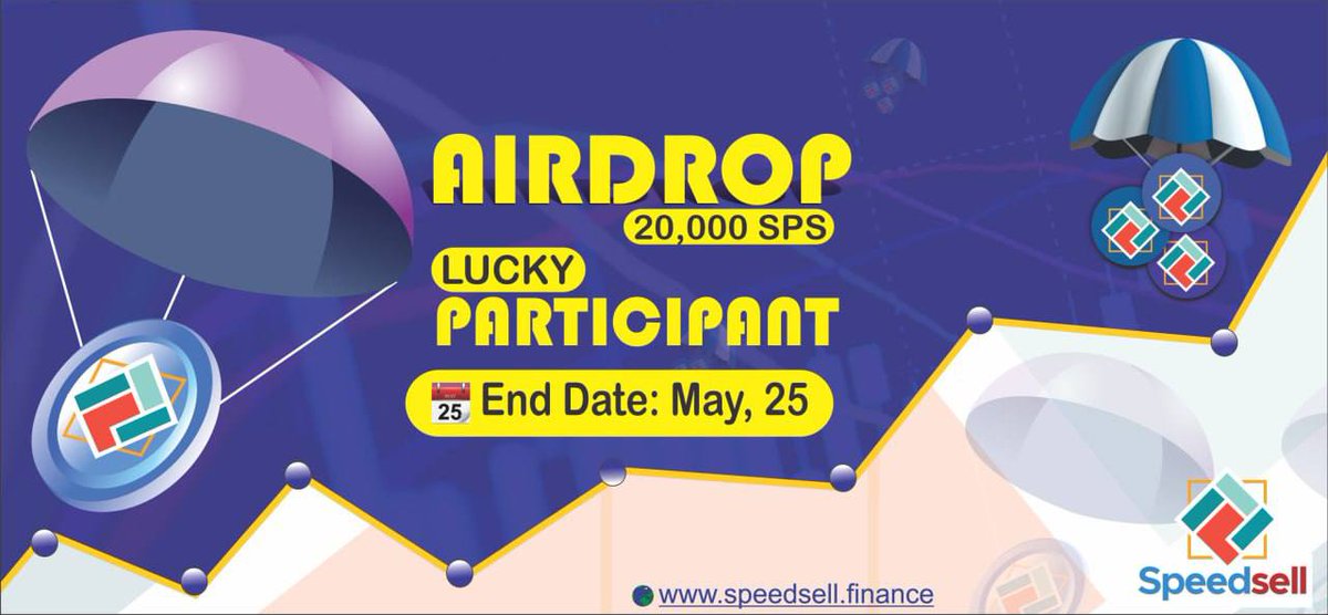 SpeedSale Airdrop Is LIVE !!!

Join the Airdrop Here:
t.me/SpeedSellAirdr…

🎁 Reward: 5 SPS (~$5)
🏆 Winners: 3,000 Lucky + Top 100
📅 End Date: May 25, 2022