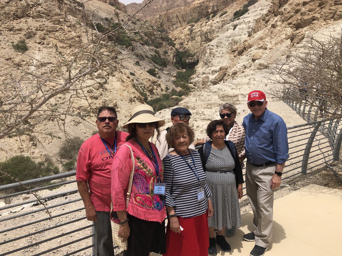 jerry_collins8's tweet photo. Behind us is the cave in which David hid from King Saul. He cut off the hem of his garment and spared his life https://t.co/13Fx9lUIu0