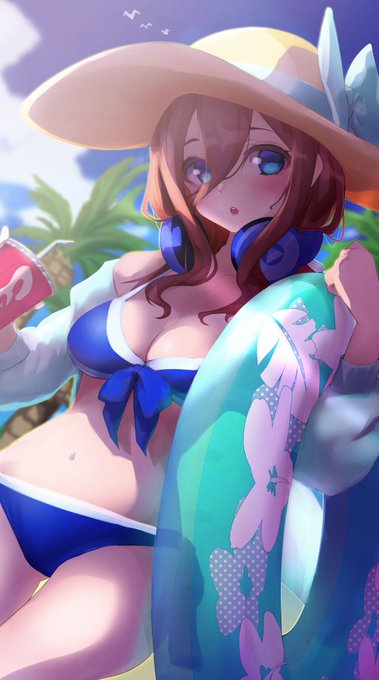 かきーたさんがTwitterに投稿した中野三玖(五等分の花嫁)のイラスト。