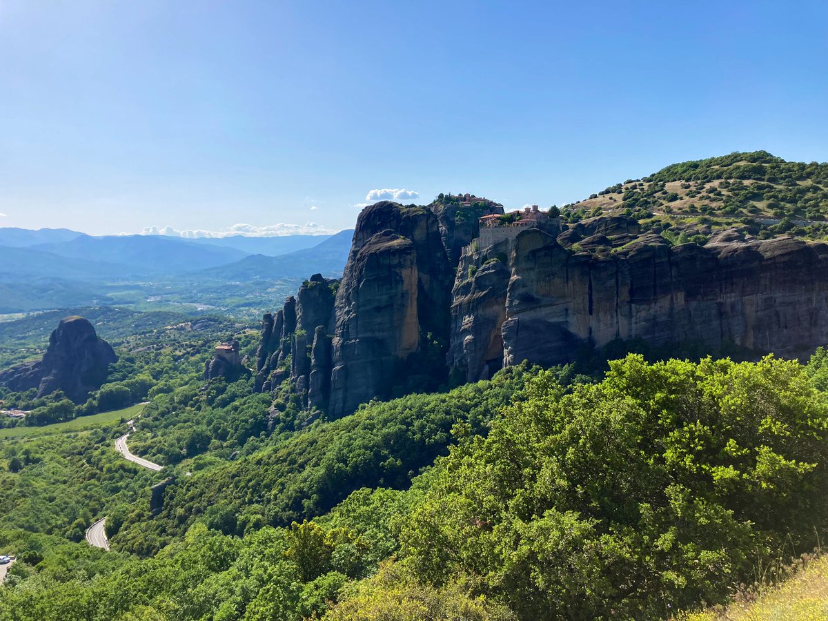 ecatalina's tweet photo. Let’s go to #Greece! #meteora #legpower https://t.co/8Sw6K8Xqq0