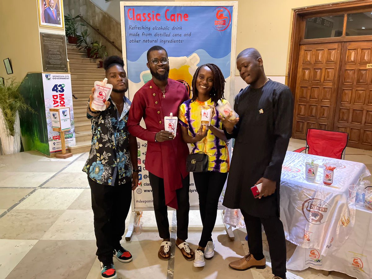 cane_classic's tweet photo. Classic Cane at the BBL galanight and final flatmates unveiling party at the Monrovia City Hill.
Sip sip!.
#classiccane #bestcanejuice #MadeInLiberia #sleeponit #buylocalbuildliberia https://t.co/WqfwQPN9eS
