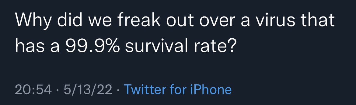 angie_rasmussen's tweet image. This sentiment has been shared incessantly for the last 2 years. 

We did a lot of things wrong in our response—we being the global public health community, governments, etc.

But we didn’t grossly underestimate the mortality rate nor willfully understand what that means at scale