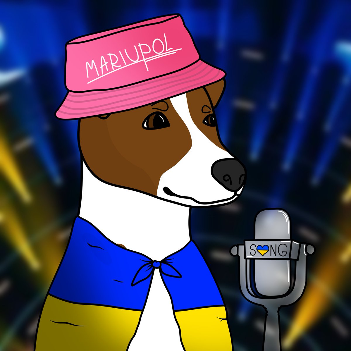 StopWarDog's tweet photo. Spike the dog NFT goes on the market to raise funds for Mariupol evacuation. Get an NFT Spike today to help people get free - it may be too late tomorrow!  
https://t.co/69pWHNPufy 
#SaveAzovstal #SaveMariupol #SaveAzovstalDefenders #savemariupoldefenders #Eurovision2022 https://t.co/RRkSmRH5ne