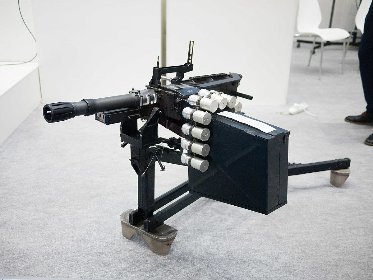 UKikaski's tweet photo. The new #Ukrainian made UAG-40 40mm automatic grenade launcher built to NATO specifications for use with NATO ammunition. #NATOization
#Ukraine
#ukrainianwar
#UkraineInvasion https://t.co/xquqPZ106V