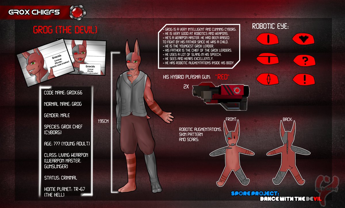 ImSzidney's tweet photo. I created the first character sheet for the Spore project: Dance with the Devil.
His name is Grog.
He is a protagonist in my project.
#dancewiththedevil #grog #spore #grox #groxleader #sporeoc #groxoc #sporeproject #groxchief #grogthegroxchief #dancewiththedevilproject https://t.co/FlyckuJ0bI