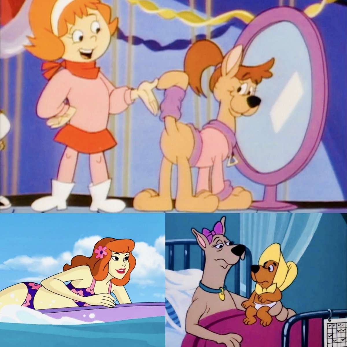 orietruck86's tweet photo. Daphne Blake &amp; Ruby Doo. Young vs. Old. #scoobydoo #daphneblake #rubydoo #hannabarbera #hannabarberagirls https://t.co/vDcmluHZig