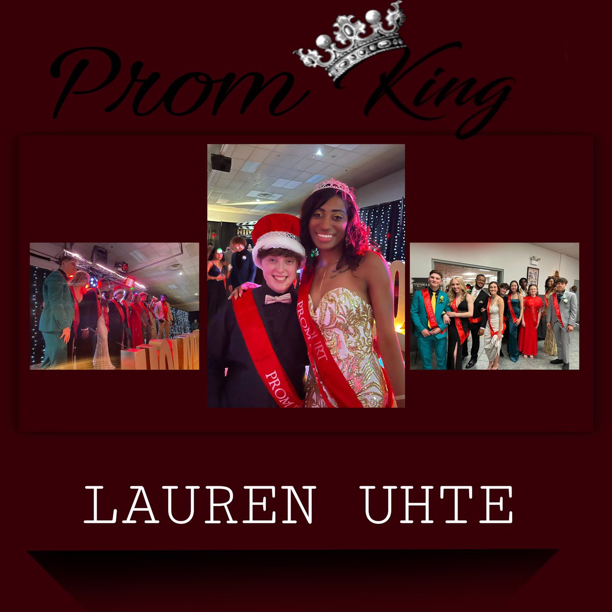 richmondvolley's tweet photo. Congrats to our senior Lauren Uhte on winning Prom King! Congrats to all the prom court nominees! #richmondvolleyball #rhsprom https://t.co/f6bcoBYDrx