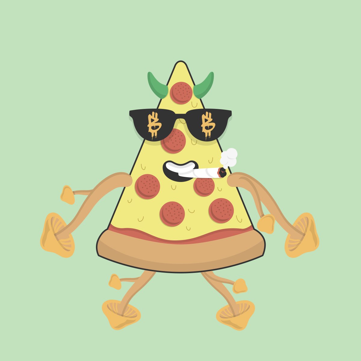 PizzaHighNFT's tweet photo. Say #high to our #NFT 420!!! I'm so delighted it got the joint and the shrooms 🥰🥰 https://t.co/bKVN7YQIZV