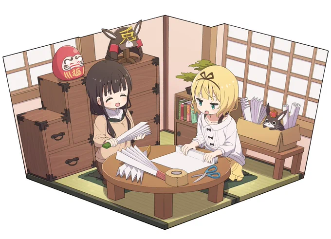 内職する千夜シャロ 