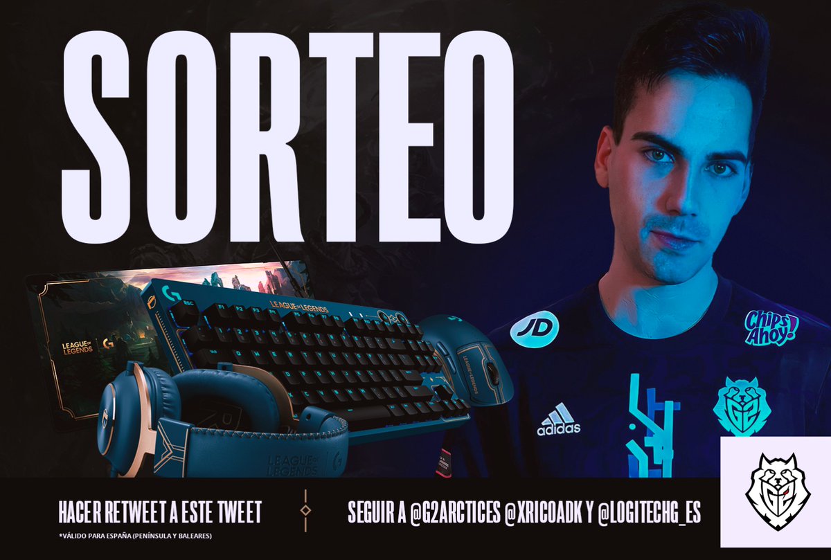 xRicoADK's tweet photo. ⚠️ SORTEO MEGAPACK ⚠️

Para GANAR un PACK LOGITECH G × LOL EDITION

🔄 RT al tweet
🫂 Follow @G2ArcticES 
🫂 Follow @xRicoADK 
🫂 Follow @LogitechG_ES 

Termina el 23/5/22. https://t.co/HyedCJEG68