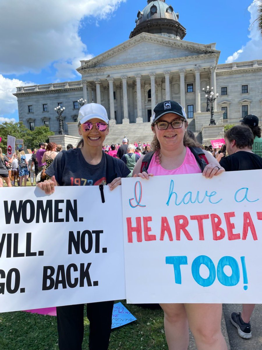 CrosbyForSC's tweet photo. Yesterday, I put action behind my emotion about abortion access. I took the trip to Columbia and was empowered by the crowd and speakers. We will not go back. #BansOffOurBodies https://t.co/dxXSTw3uon