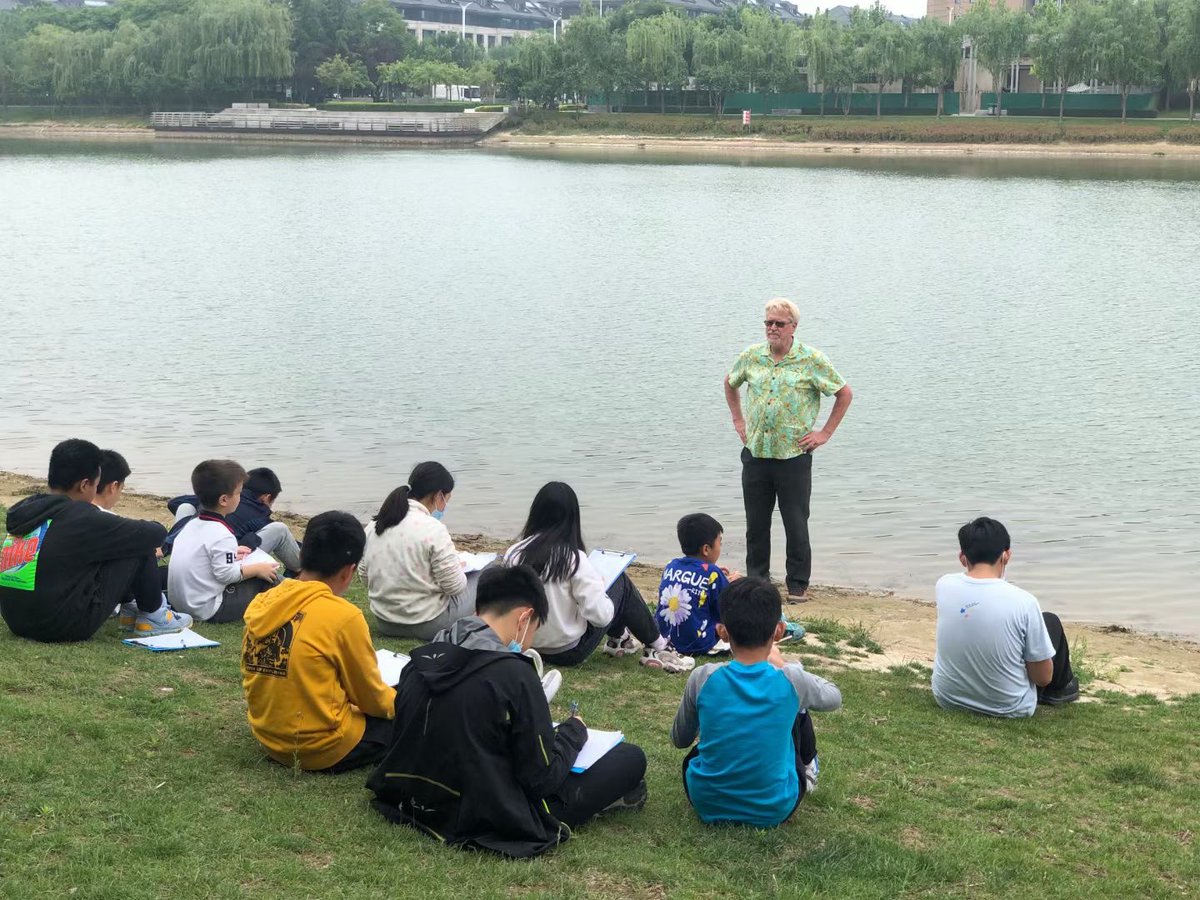 SiasISChina's tweet photo. Grade 6 students are learning about ecosystem in their World of Science class with Mr. Kirsch. What’s a better place to start investigating than the ecosystem right outside Sias IS campus?
#siasinternationalschool #siaslearns #worldofscience #ecosystem https://t.co/Kmy6QQuBCW
