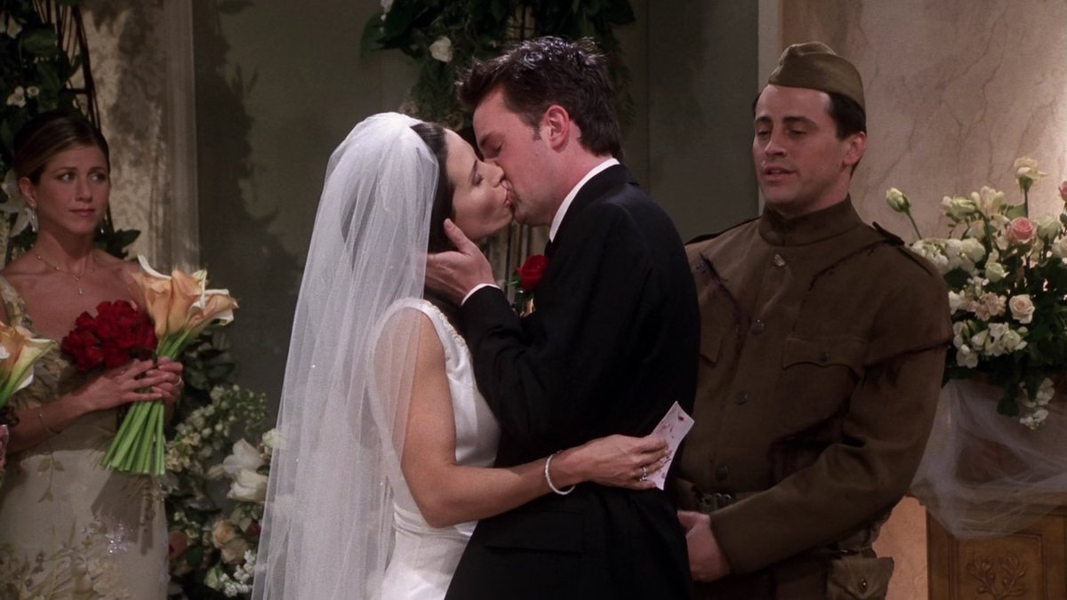 happy 21st wedding anniversary to chandler &amp; monica <3