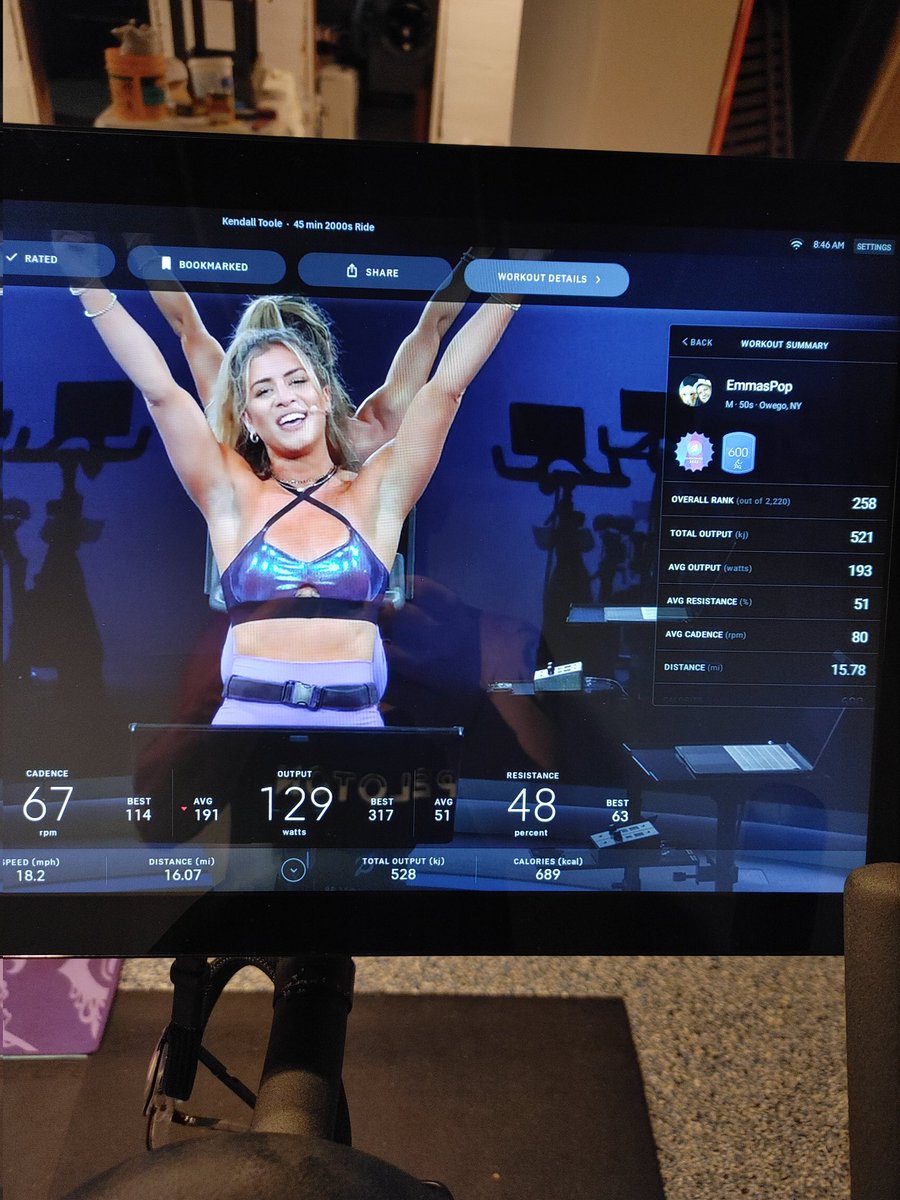 Emmas1Dad's tweet photo. @fitxkendall 600 Rides!!! Thank you Kendall for making me feel worthy, ready and I will never be knocked out!!! You were on fire today!!! 🔥🔥🔥 Could not think of a better way to spend a Sunday a.m. Thanks Pelo fam!!! https://t.co/jm329qw2XY