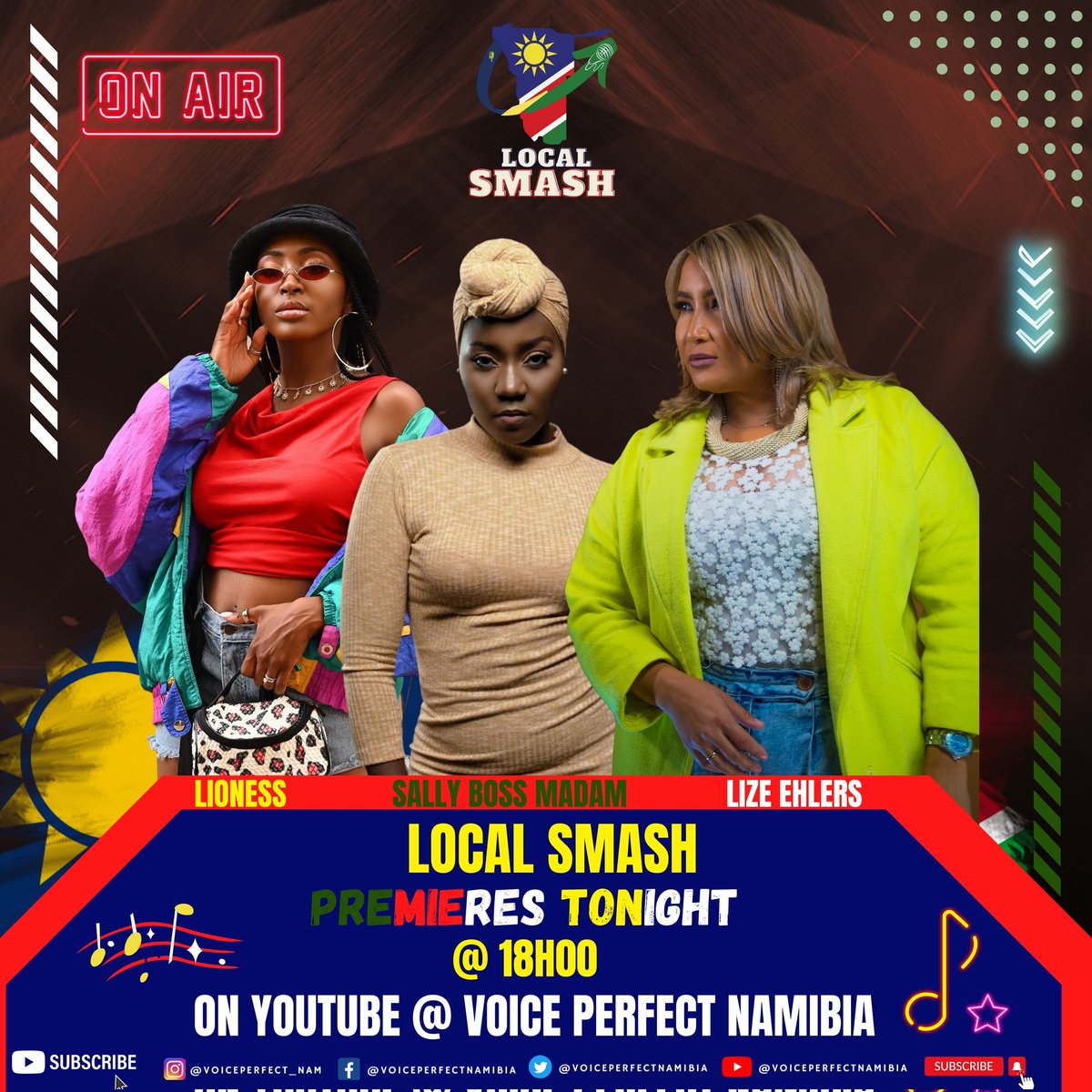 VoicePerfectNam's tweet photo. Catch us on our YouTube channel tonight as the judges react to the VPN Contestants. @lionessnam @SallyBossMadam @lizeehlers @PaulDaPrince 
#voiceperfectnamibia 
#voiceperfect 
#vpnseason2 https://t.co/RTFNfdOS46