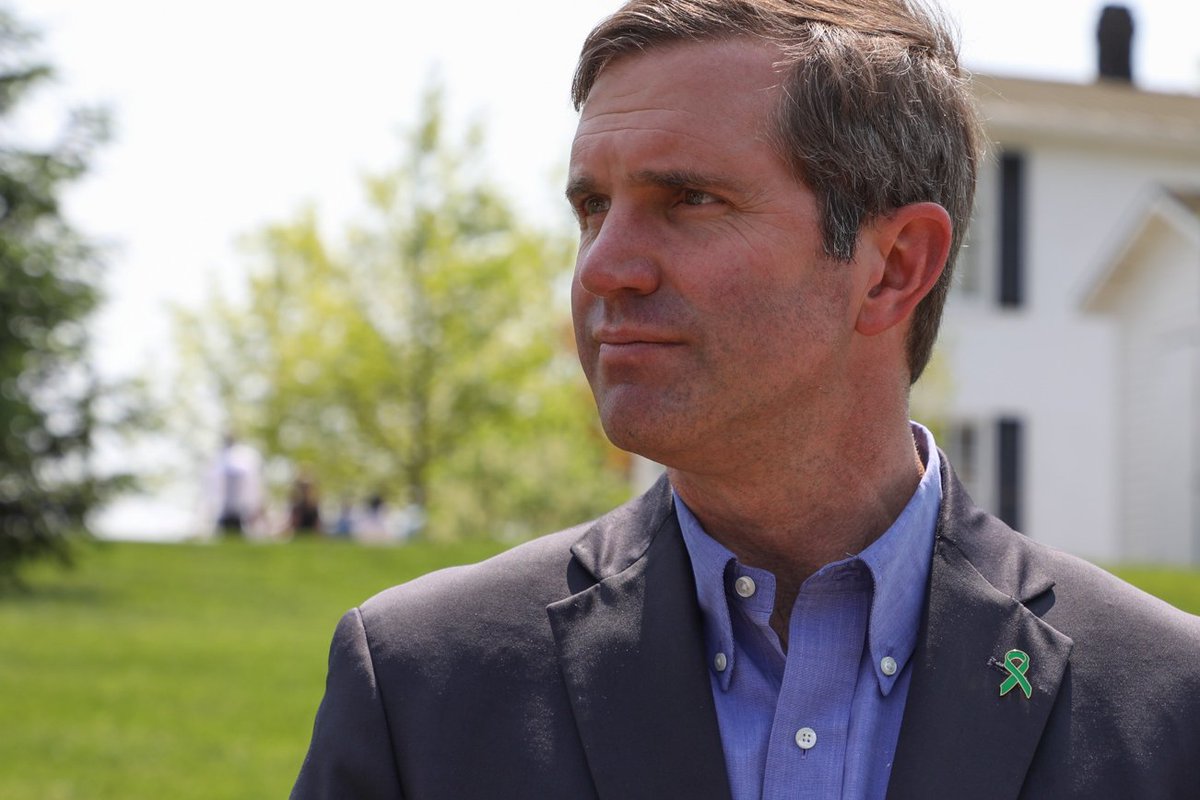 GovAndyBeshear's tweet photo. This month I am wearing green to raise awareness about the importance of mental health. I believe access to quality health care is a basic human right – and it's critical that that care includes mental health, so all Kentuckians can live full, healthy lives. https://t.co/GjjAcOf9Hc