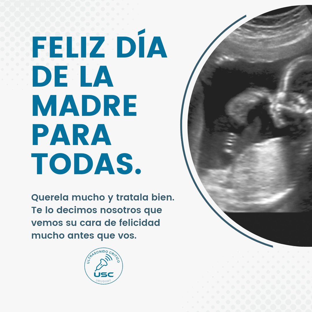 🤱Muy feliz día de la Madre para todas es el deseo de todo el equipo de U.S.C 🖥️

#felizdiadelamadre #DiaDeLasMadres #ultrasonidocriticouruguay