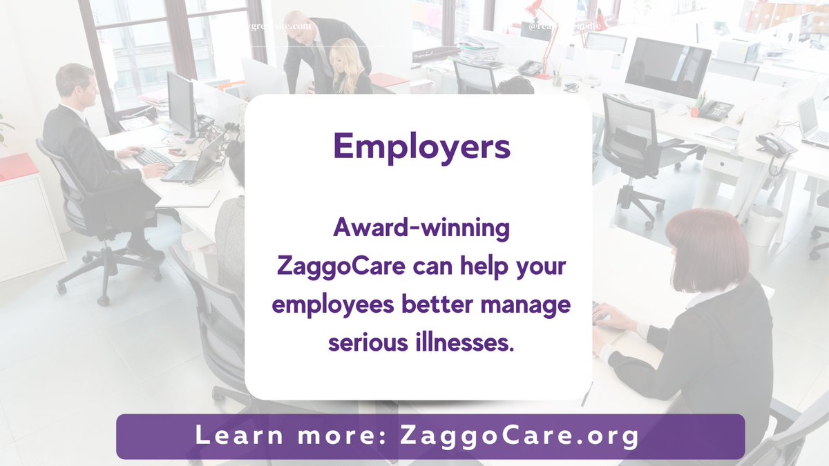 ZaggoCare's tweet photo. As a compassionate employer, you want to help your employees dealing with a medical challenge. But how? @ZaggoCare can help: https://t.co/Kc9vWb8akv
#FamilyCaregivers #PatientToolKit #Employers #BenefitsOfferings #DiseaseManagementTool #CaregiverToolKit #PatientEngagement https://t.co/L5UXHepE1I