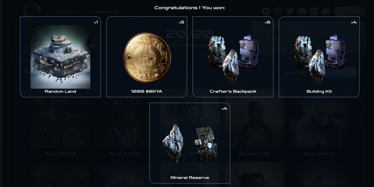 ThunderBladeee's tweet photo. Have you staked your Oxyans yet?? Dont miss out on these mystery boxes and  chance to win upcoming land, Oxya tokens, valuable resources or ether. 5 weeks of rewards still remain @OxyaOrigin #oxya #oxyaorigin #land #staking @OxyaClub  I won a free land :) https://t.co/CKUKZ1anu9