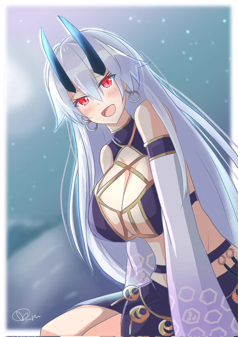 #みなさん去年の今頃はどんな絵描いてましたか
月明かりの巴御前でした 