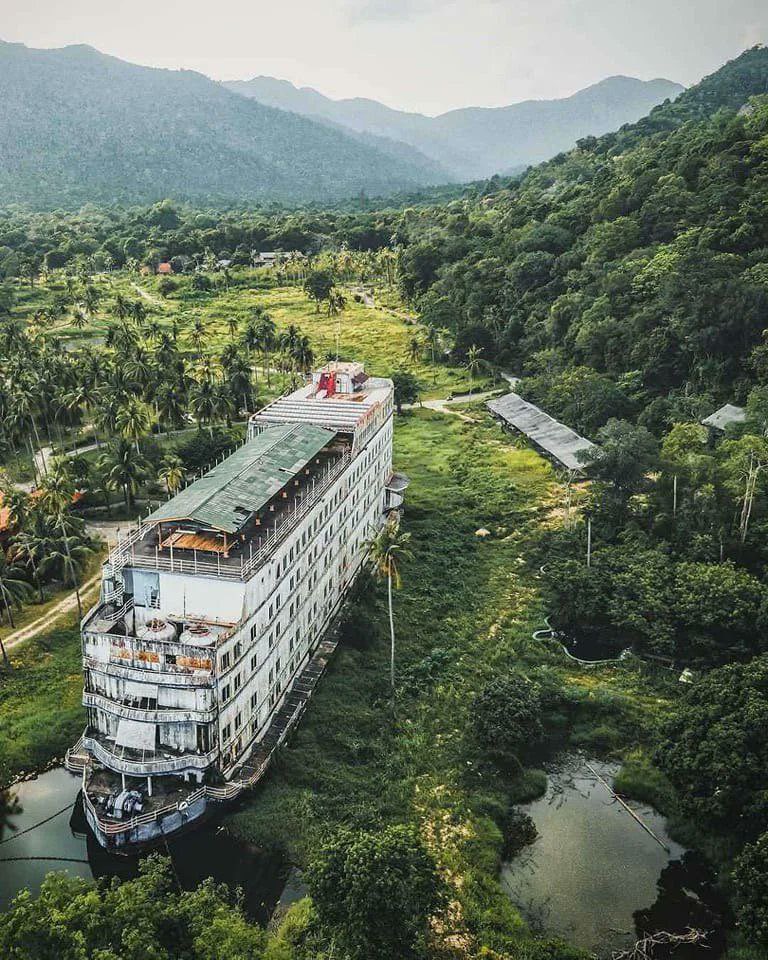 Abandoned cruise ship, called the Ghost Ship, in Ko Chang, Thailand.