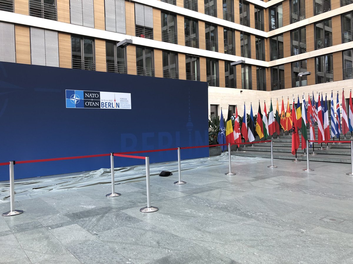 GermanyNATO's tweet photo. It takes a lot of hard work behind the scenes to ensure everything runs smoothly at a major multilateral meeting such as the Informal Meeting of #NATO Foreign Ministers in Berlin this weekend. #ForMin #BerlinFormat 1/2 https://t.co/LAWngWC3YV