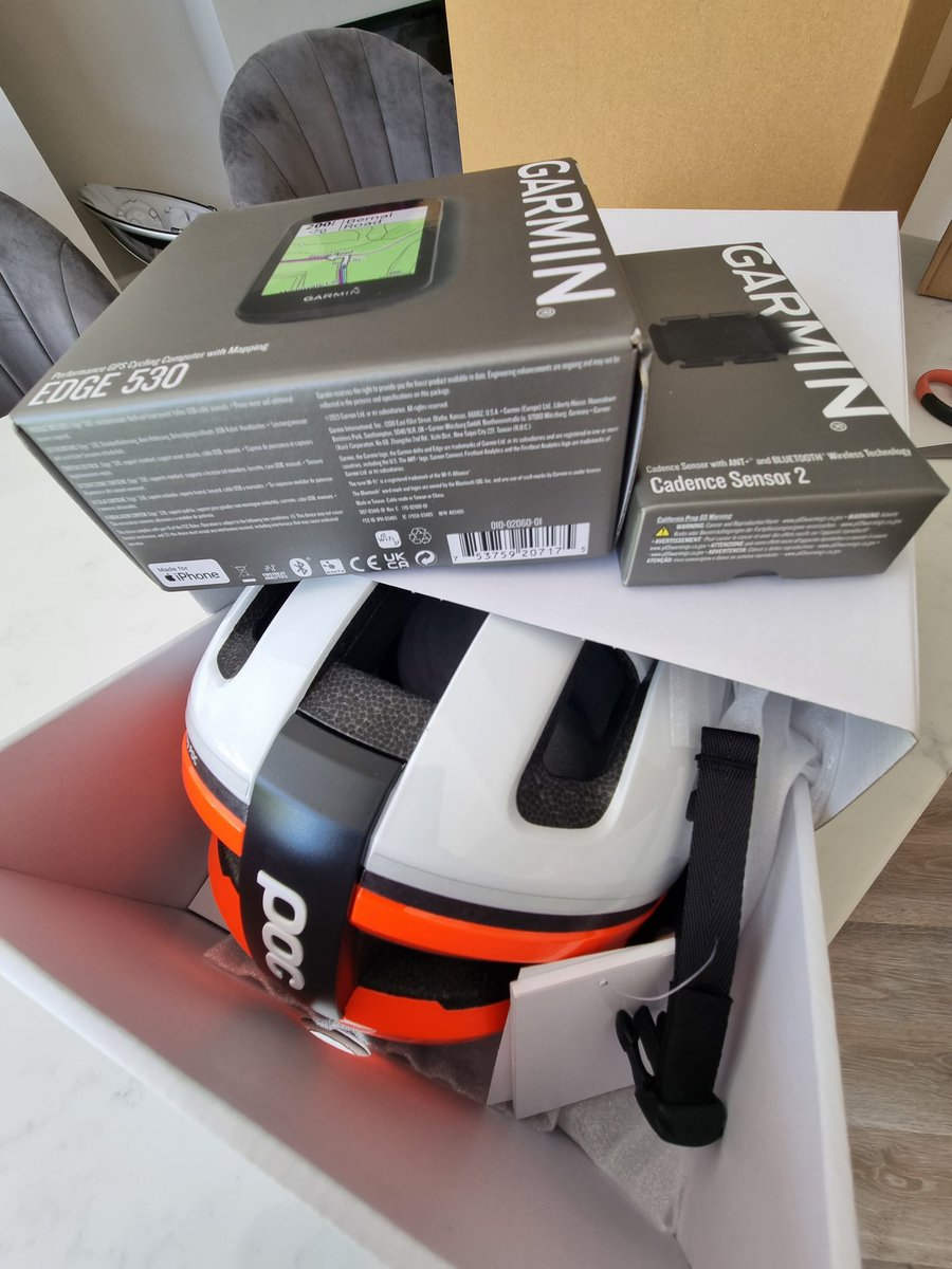 Cycling training not going so great... Cycling purchases however #dragonride #garminedge #POC <a href="/GarminUK/">Garmin</a>