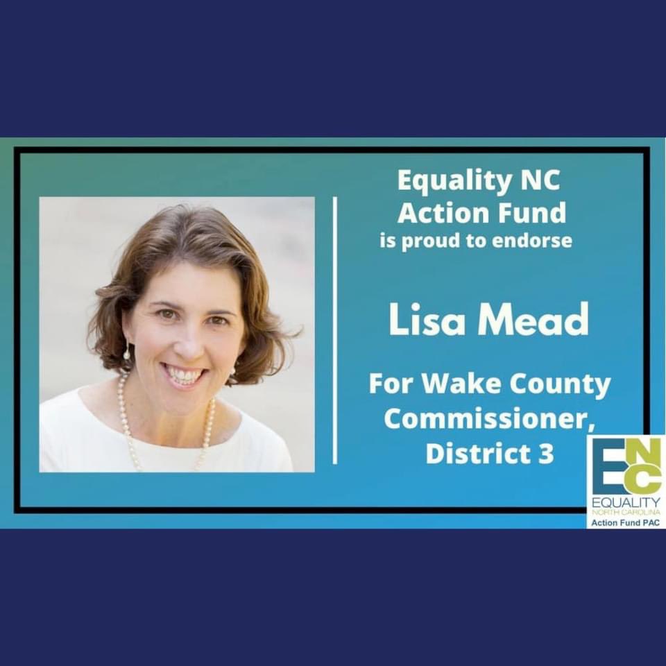 lisanmead's tweet photo. 🌈 Thank you @equalitync for endorsing me in my race for Wake County Commissioner- District 3. Equal rights are human rights! ❤️🧡💛💚💙💜
Please consider me with your vote on Tuesday! 🌈
#abrighterfuture #lisaforwake #equalitync #NCPol #pridelife #equality #equalitymatters https://t.co/e4e1E71Vtm